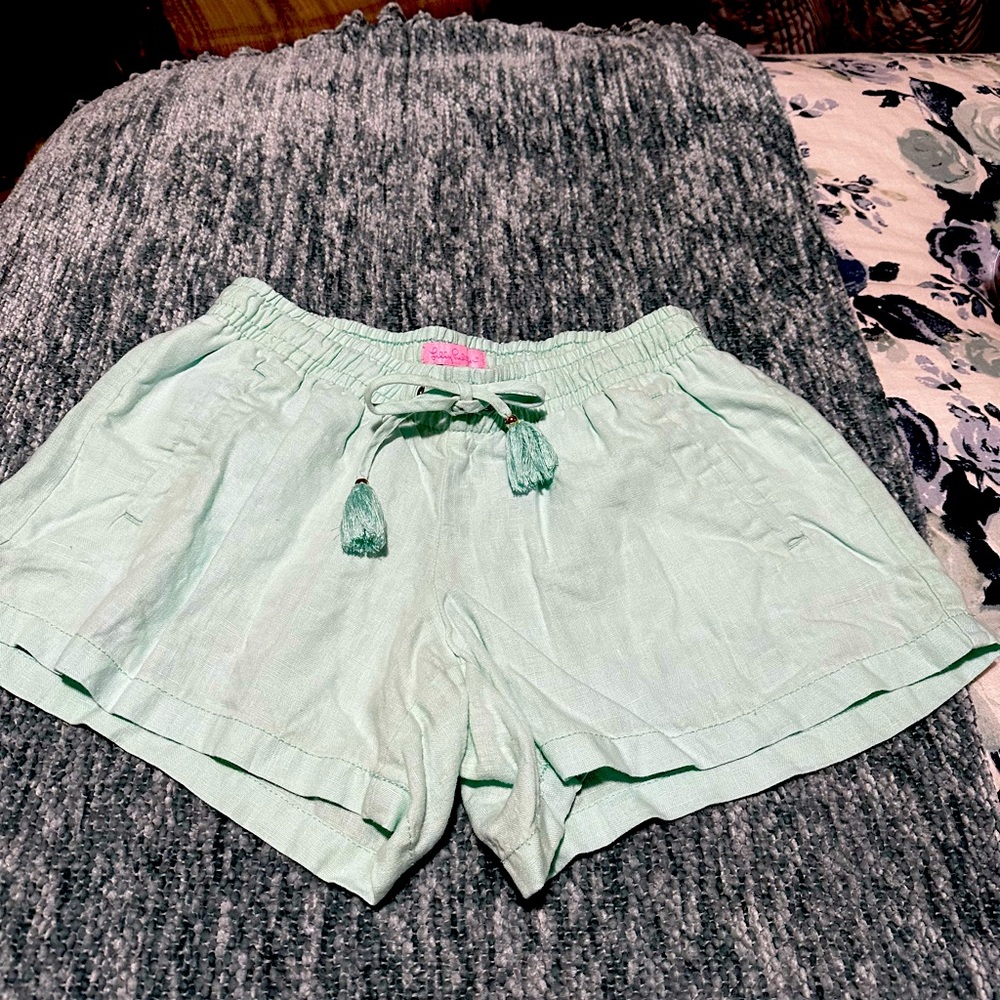 Lilly Pulitzer Mint Green Linen shorts